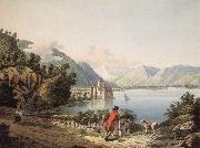 Francois-Hubert Drouais Seen Chateau of Chillon oil on canvas